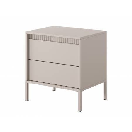 Stolik nocny beżowy z szufladami SONEO